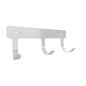 Pendurador DS Artefatos DS13009Br 3 Ganchos Aço Pintado 6x43x15 Branco