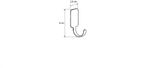 Pendurador-DS-Artefatos-DS14032In-1-Gancho-Aco-Inox-Fixacao-Com-Fita-Dupla-Face-Escovado
