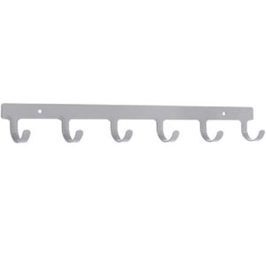 Pendurador DS Artefatos  DS13008Br 6 Ganchos Aço Pintado 55x43x35 Branco