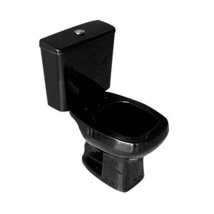 Vaso Sanitário com Caixa Acoplada Incepa/Roca Thema Ecoflush Acionamento Duplo Preto 3/6 Litros