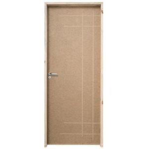 Porta de Madeira MDF Montada Grantok GR18 7211 85x214x13cm com Marco de Eucalipto Esquerda