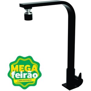 Torneira Pia Cozinha Romar de Mesa Bica Móvel Vite Black Dn15