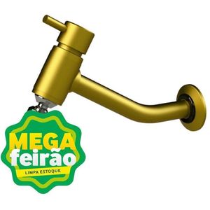 Torneira Pia Cozinha Romar de Parede Lg Bello Ouro Dn15/Dn20