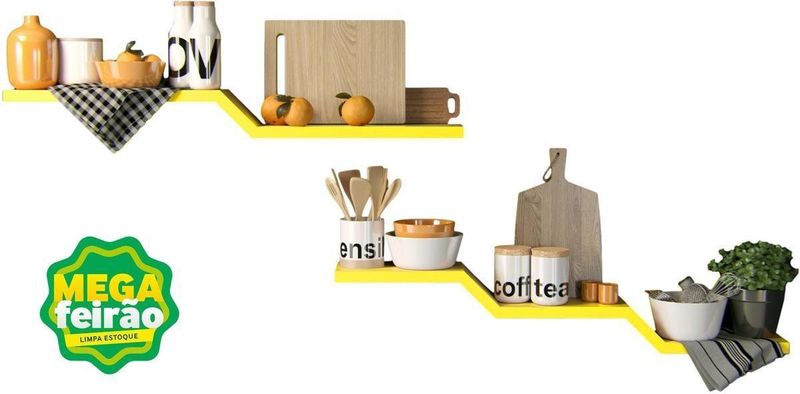 Prateleira-Decorativa-Podium-Muve-MDF-Amarela-120x19cm