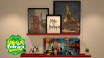 Prateleira-Decorativa-Porta-Quadro-Muve-MDF-Vermelho-60x9cm