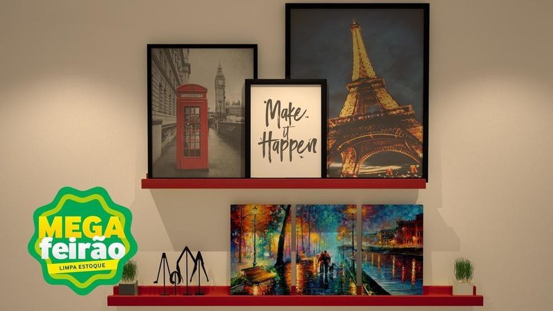 Prateleira-Decorativa-Porta-Quadro-Muve-MDF-Vermelho-60x9cm