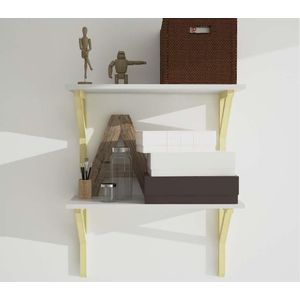 Prateleira Decorativa Bandeja Muve MDF Branco 60x15