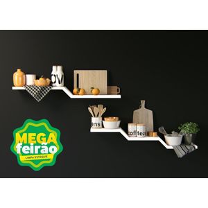 Prateleira Decorativa Tobogã Junior Muve MDF Branco 55x19cm