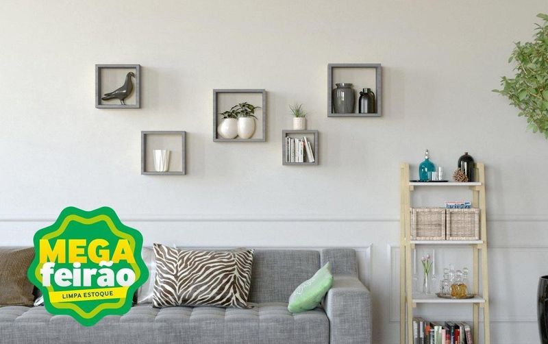 Nicho-Decorativo-Trio-Quadrado-Slim-Muve-MDF-Cinza-30x30x115cm