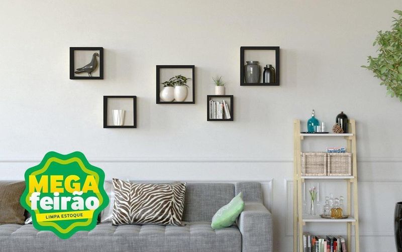 Nicho-Decorativo-Trio-Quadrado-Slim-Muve-MDF-Preto-30x30x115cm