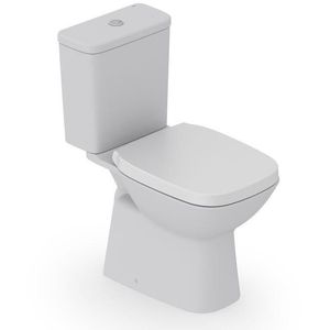 Vaso Sanitário com Caixa Acoplada Roca Debba Classic com Assento e Acessórios Acionamento Duplo Perla 3/6 Litros