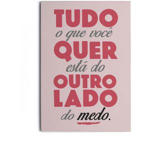Placa Decorativa Do Outro Lado Do Medo MDF 6mm