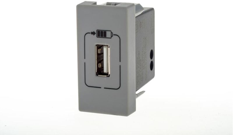 Modulo-Carregador-1x-Usb-Pial-Plus--Legrand-1100mA-1M-Cinza