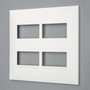 Placa 2+2 Postos Separados Pial Plus+ Legrand 4x4 Branco