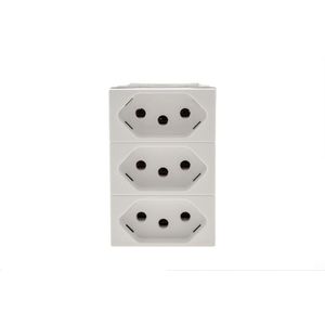 Módulo Tomada Triplex 2 Polos e 1 Tomada Pial Plus+ Legrand 10A 250V Branco