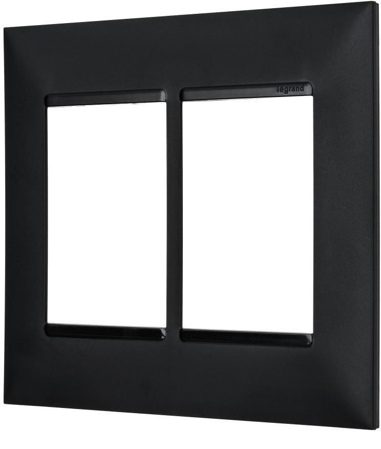 Placa-3-3-Postos-Pial-Plus--Legrand-4x4-Preto