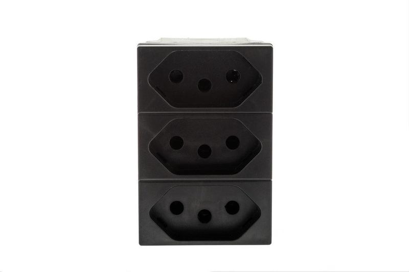 Modulo-Tomada-Triplex-2-Polos-Tomada-Pial-Plus--Legrand-10A-250V-Preto