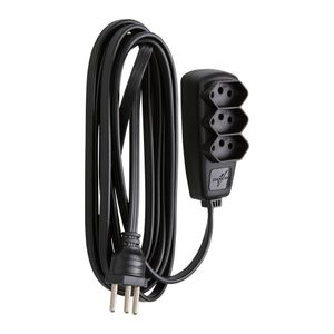 Extensão Sort PP Legrand 3x0,75 2 Polos e 1 Tomada 10A 1,3M Preto