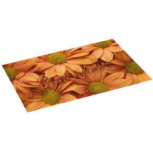 Capacho Alklin Home Bem-Vindo Flores 40X69Cm