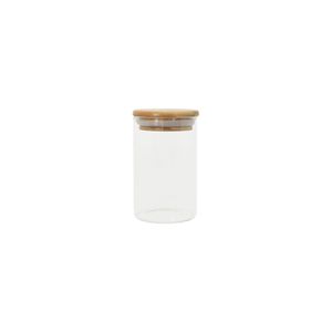 Pote de Mantimentos de Vidro Hermético Oikos com Tampa Bambu Circular 250ml