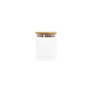 Pote de Mantimentos de Vidro Hermético Oikos com Tampa Bambu Circular 400ml