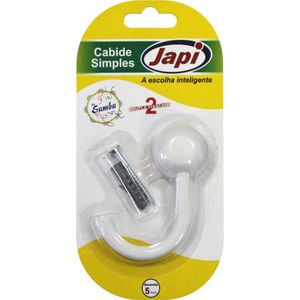 Cabide Para Banheiro Simples Japi Kit Acessórios Banheiro Samba Branco