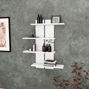 Nicho Decorativo Móvel Bento com 4 Prateleiras Branco 63,6x80x16cm