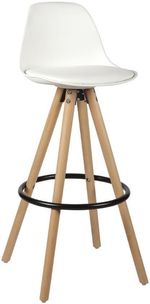 Banqueta Luisa Rivatti Branca 38,5x96,5x40,5cm