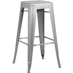 Banqueta Iron Alta Rivatti Aço Cinza 42,5x76x42,5cm