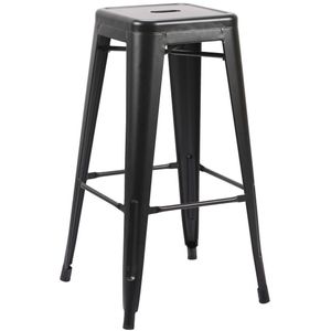 Banqueta Iron Alta Rivatti Aço Preto 42,5x76x42,5cm