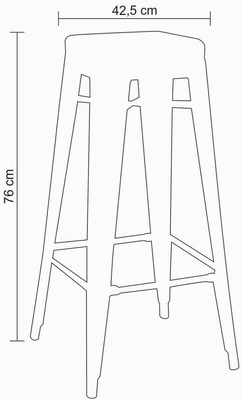 Banqueta-Iron-Alta-Rivatti-Aco-Vermelho-425x76x425cm
