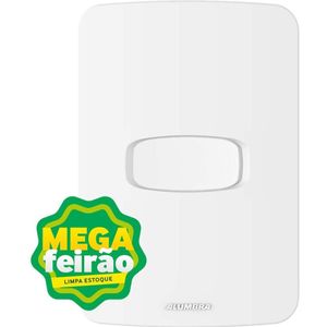 Interruptor Alumbra 4x2 Simples com Placa 10A NBR 5410 Branco 250V