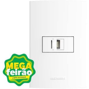 Tomada Rj 45 Categoria 5E Com Placa 4X2 Branca Inovapro Alumbra 85061 Nbr 5410
