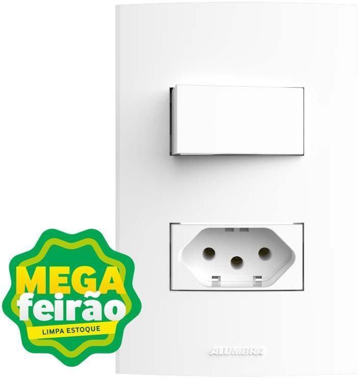 Interruptor-Alumbra-4X2-Paralelo---Tomada-Com-Placa-20A-85051-NBR-Inovapro-Branco