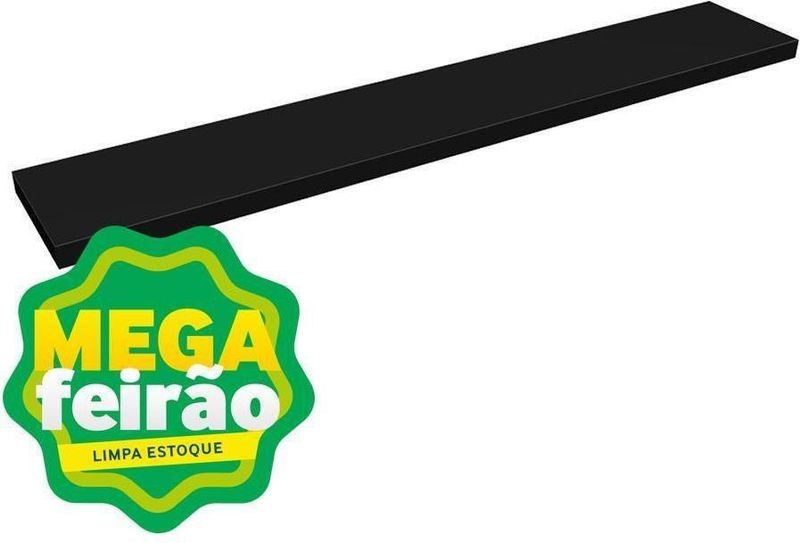 Prateleira-Decorativa-Reta-com-Suporte-Classic-Montfacil-Preto-Borda-Reta-150x25cm