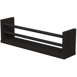 Prateleira Decorativa com Suporte Multiuso Montfácil Preto 45x10cm