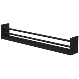 Prateleira Decorativa com Suporte Multiuso Revisteiro Montfácil Preto 80x10cm