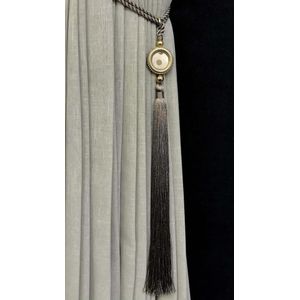Prendedor Abraçadeira de Cortina QQ Fendi Argola Dourada Com Dourado Luba Acessórios Poliamida