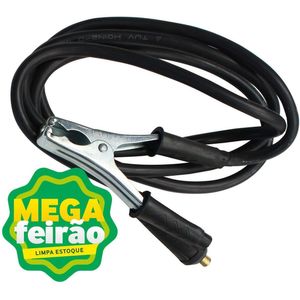 Cabo de Solda Completo Grampo Terra Engate Rápido V8 Brasil 9mm Cabo 16mm² 2m