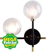 Arandela-2-Lampadas-Manhattan-G9-20W-Metal-e-Vidro-Startec-120190007-Preto-e-Dourado-Bivolt
