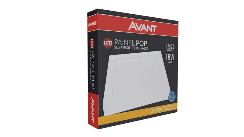 PAINEL-LED-SOBREPOR-POP-QUADRADO-22CM-18W-3000K-ALUMINIO-POLICARBONATO-AVANT-768100572-BRANCO-BIVOLT