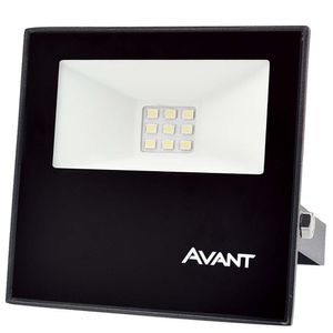 Refletor LED Slim 10W 6500K Alumínio e Vidro Avant 259101374 Preto Bivolt