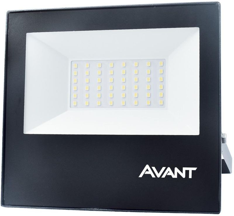 REFLETOR-SLIM-LED-50W-3000K-ALUMINIO-VIDRO-AVANT-259500577-PRETO-BIVOLT