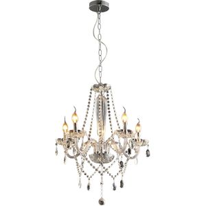 Lustre 5 Lâmpadas Baronesa E14 Aço e Vidro Avant Transparente