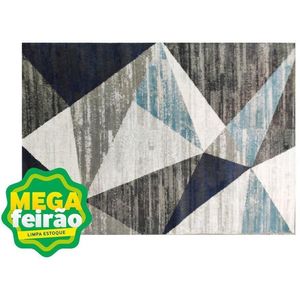 Tapete Egípcio Calypso Abdalla Bege Azul e Cinza 2 1,33x1,90m