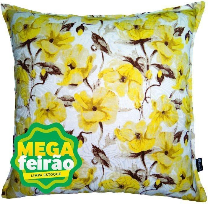 Almofada-Jacquard-Floral-Amarelo-Decortec-44X44cm