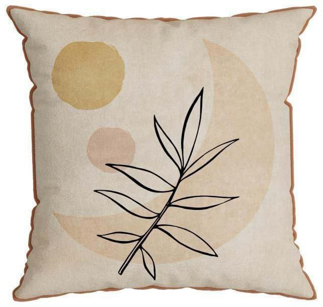 Almofada Veludo Luxor Belchior Com Cordone Bege 43X43cm