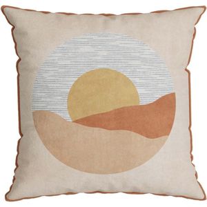 Almofada Veludo Luxor Belchior Com Cordone Marrom Desenho 2 50x50cm