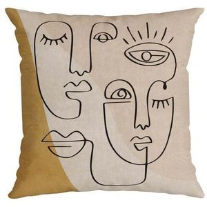Almofada Veludo Luxor Belchior Bege 50x50cm