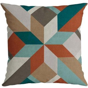 Almofada Veludo Luxor Belchior Azul Turquesa Desenho 1 50x50cm